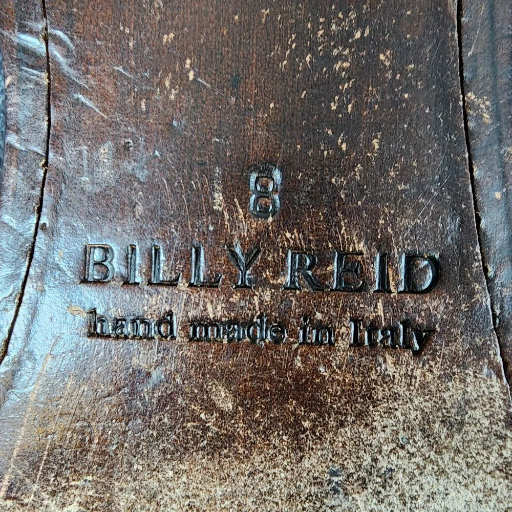 Billy Reid Wingtip Oxford Shoes Size 8 Men Dark‎ Brown Leather Made in Italy